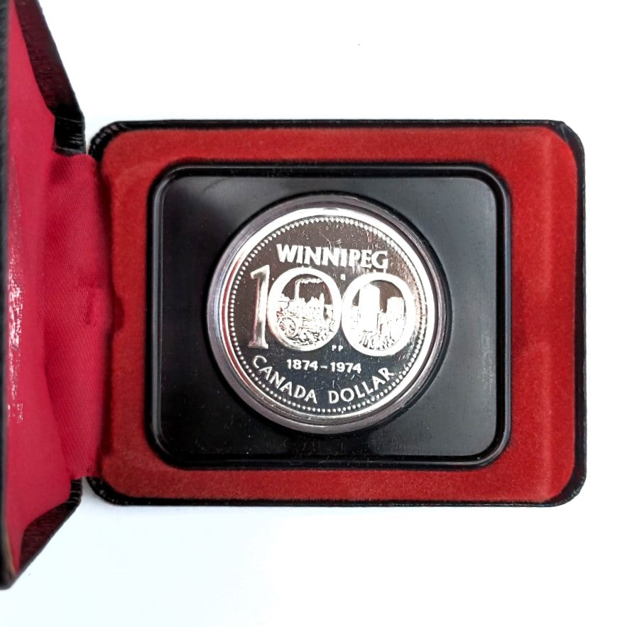 1974 $1 Canadian Silver Dollar -  Winnipeg Centennial