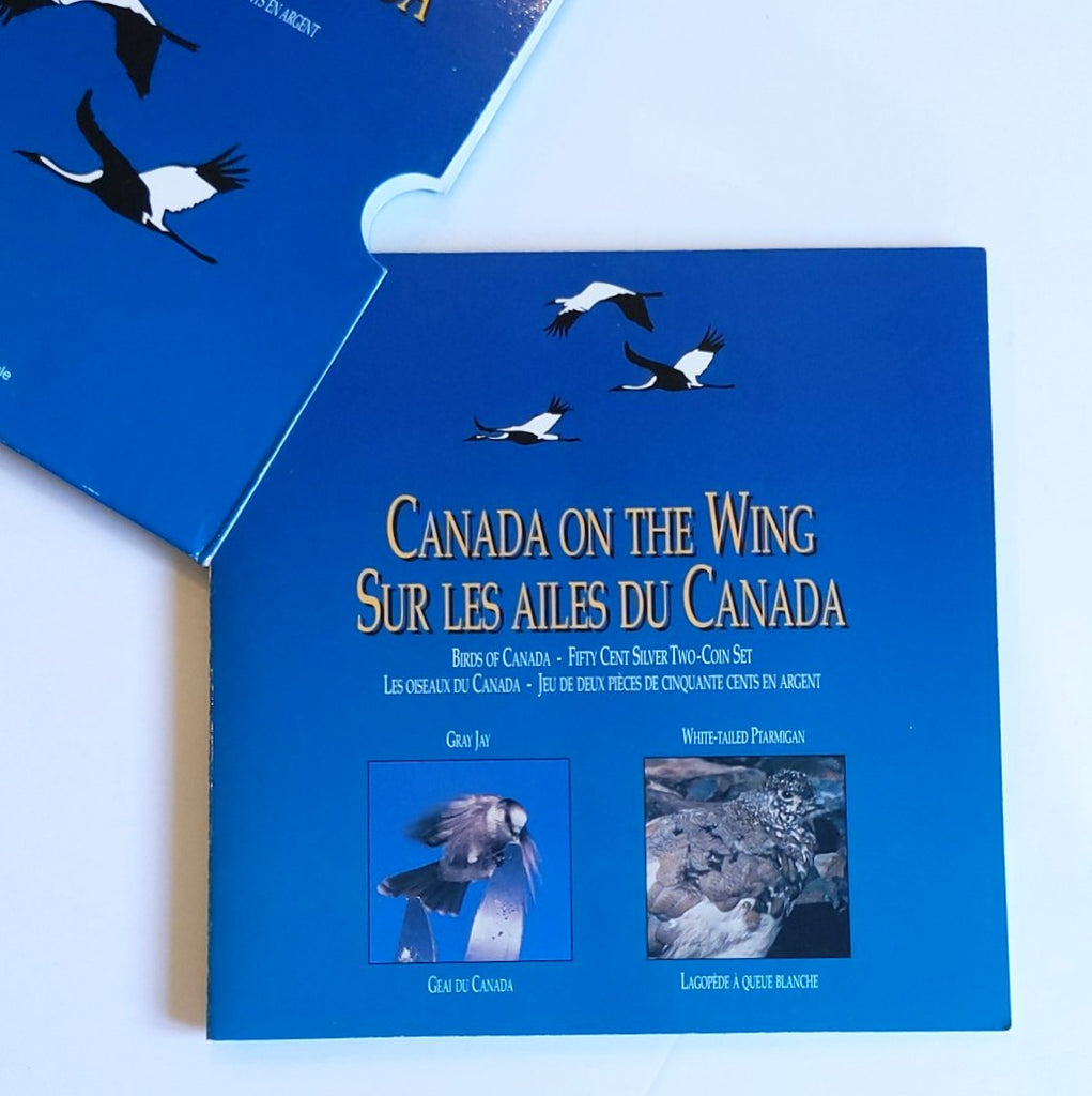 1995 Birds of Canada - Fifty Cent Silver Two-Coin Set folder sleeve